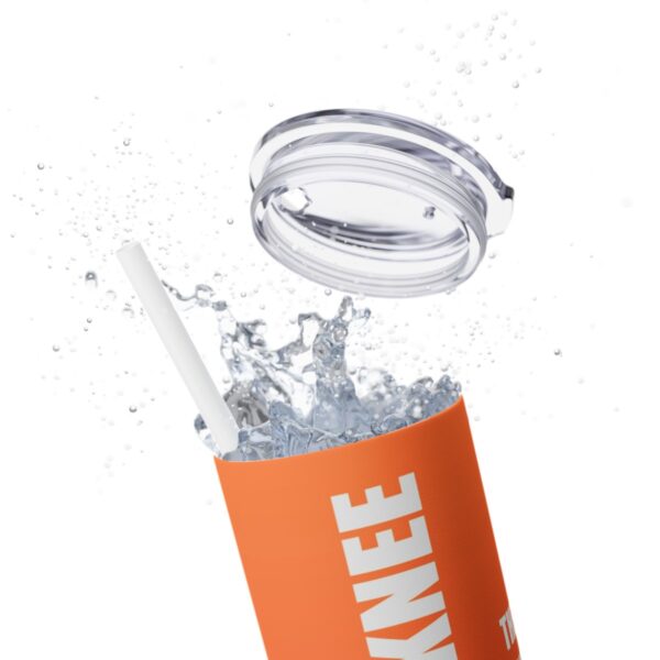 Skinny Tumbler – Lock The Knee – Kicking Is The Object Of Stretching (Orange) - Image 8