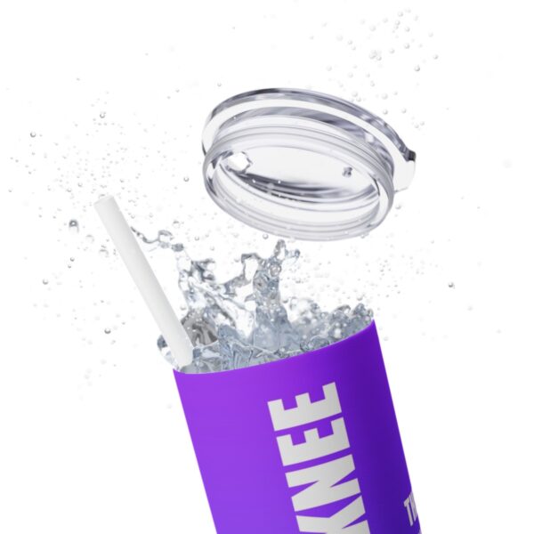 Skinny Tumbler – Lock The Knee – Kicking Is The Object Of Stretching (Purple) - Image 8