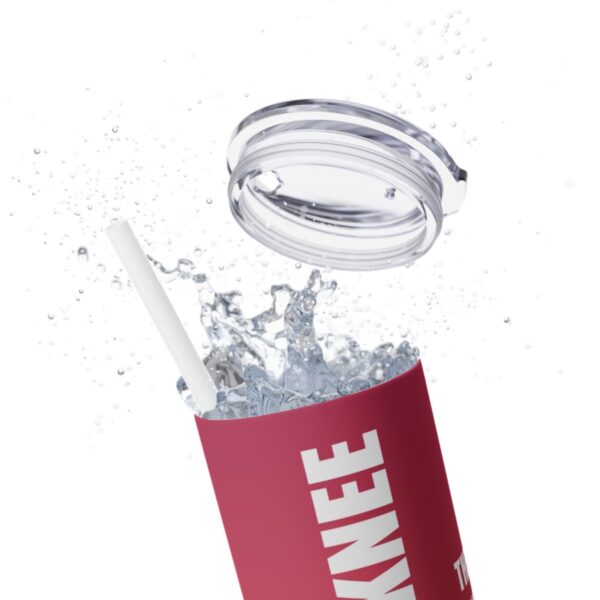 Skinny Tumbler – Lock The Knee – Kicking Is The Object Of Stretching (Red) - Image 8