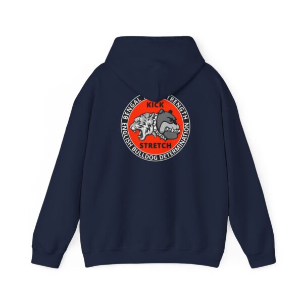 Bikram Yoga | Bengal Tiger Strength | English Bulldog Determination - Unisex Heavy Blend™ Hooded Sweatshirt - Image 15