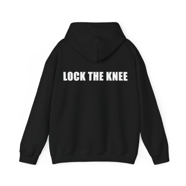 BYCOI / LOCK THE KNEE *white text*  |  Unisex Heavy Blend™ Hooded Sweatshirt - Image 2