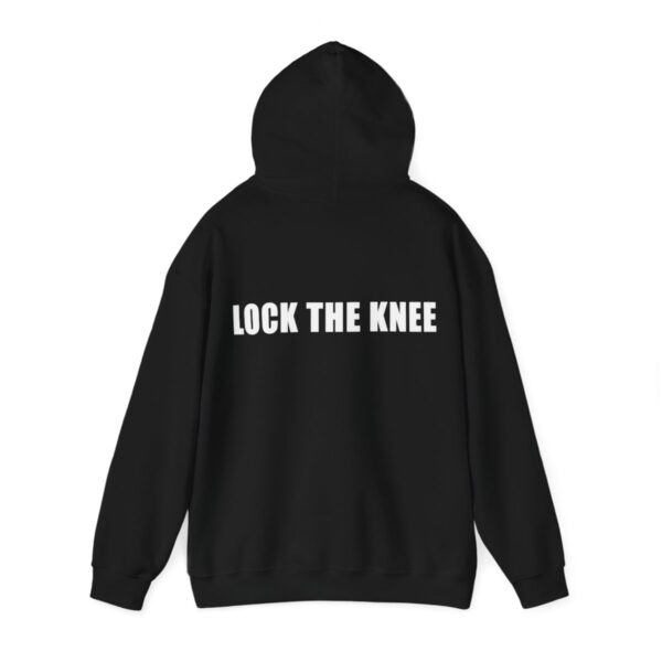 BYCOI / LOCK THE KNEE *white text*  |  Unisex Heavy Blend™ Hooded Sweatshirt - Image 3