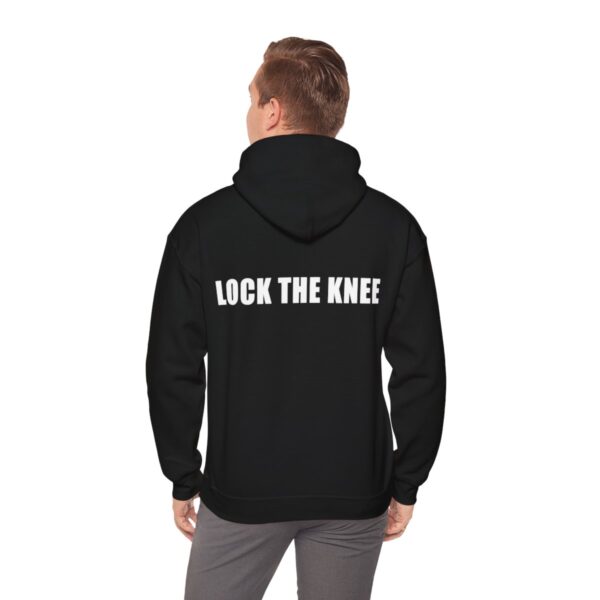 BYCOI / LOCK THE KNEE *white text*  |  Unisex Heavy Blend™ Hooded Sweatshirt - Image 10