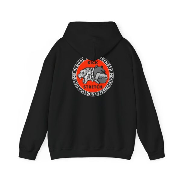 Bikram Yoga | Bengal Tiger Strength | English Bulldog Determination - Unisex Heavy Blend™ Hooded Sweatshirt - Image 2