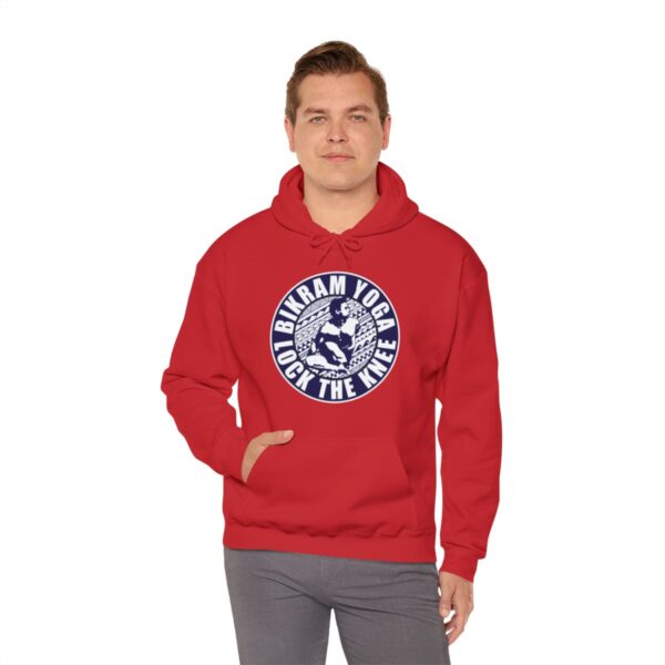 BIKRAM YOGA | LOCK THE KNEE - Unisex Heavy Blend™ Hooded Sweatshirt - Image 9