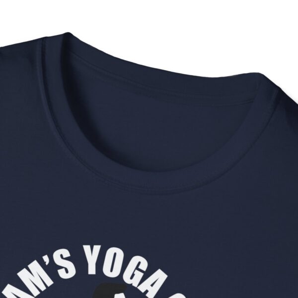 Bikram's Yoga College of India | Black / Navy Blue Unisex Softstyle T-Shirt - Image 15