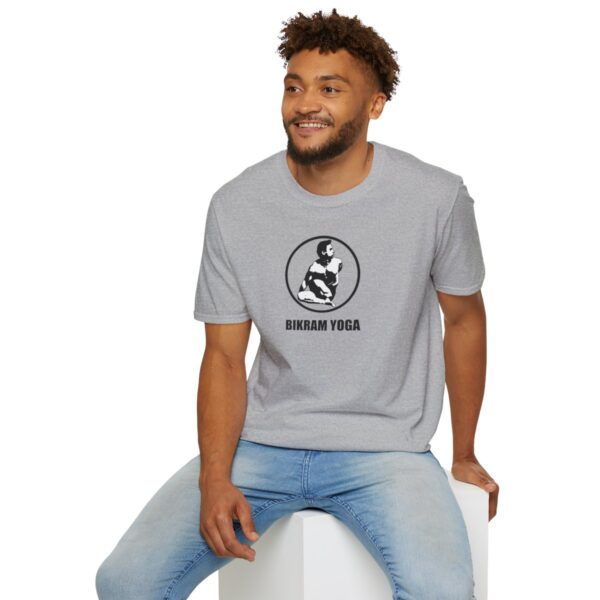 Bikram Yoga w/ logo | Light Unisex Softstyle T-Shirt - Image 24