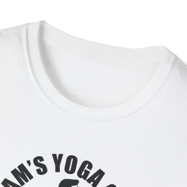 Bikram's Yoga College of India | White Unisex Softstyle T-Shirt - Image 3