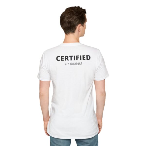 Certified by Bikram | Strength & Determination | Light Unisex Softstyle T-Shirt - Image 8