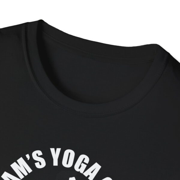 Bikram's Yoga College of India | Black / Navy Blue Unisex Softstyle T-Shirt - Image 3