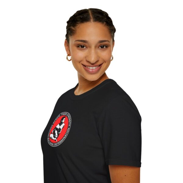 Certified by Bikram | Strength & Determination | Dark Unisex Softstyle T-Shirt - Image 9