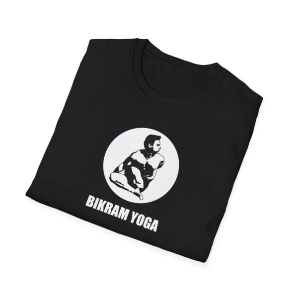 Bikram Yoga w/ logo | Dark Unisex Softstyle T-Shirt - Image 4