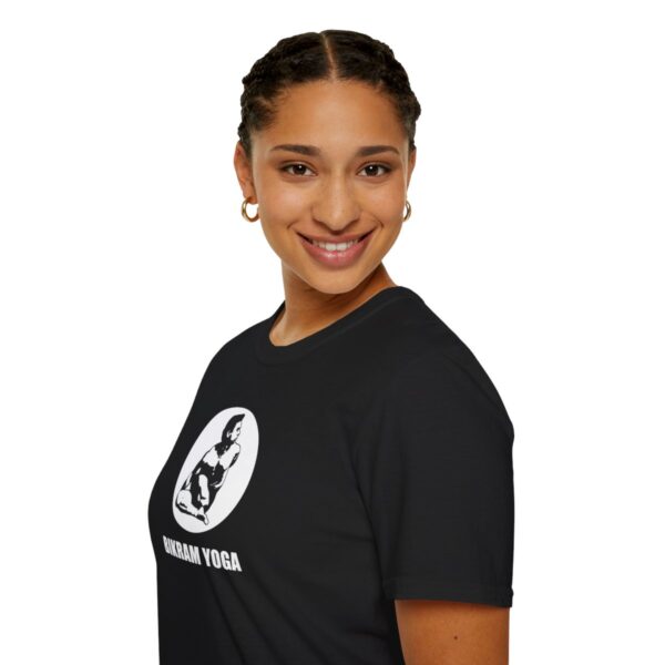 Bikram Yoga w/ logo | Dark Unisex Softstyle T-Shirt - Image 9