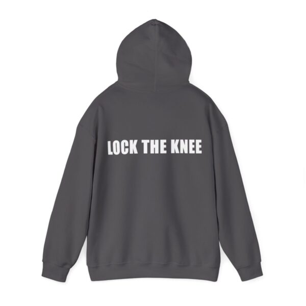 BYCOI / LOCK THE KNEE *white text*  |  Unisex Heavy Blend™ Hooded Sweatshirt - Image 16