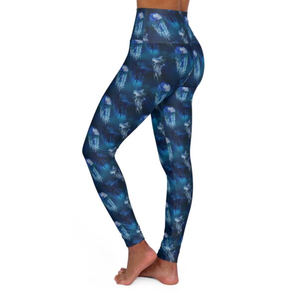 Blue Jellyfish Yoga Pants - Image 4