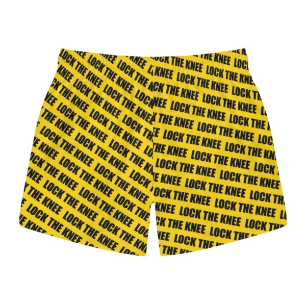 Men’s Shorts – Lock The Knee Pattern (Yellow) - Image 2