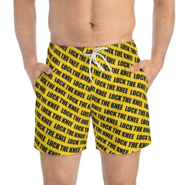 Men’s Shorts – Lock The Knee Pattern (Yellow) - Image 3