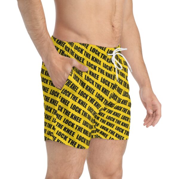 Men’s Shorts – Lock The Knee Pattern (Yellow) - Image 4