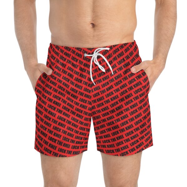 Men's Shorts - Lock The Knee Pattern (Red) - Image 3