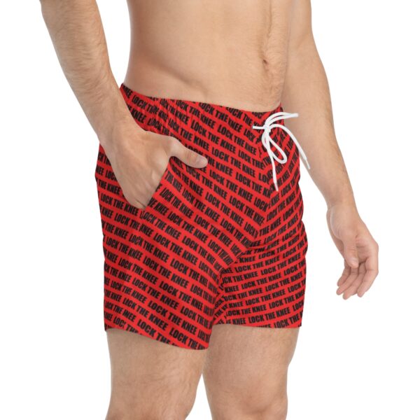 Men's Shorts - Lock The Knee Pattern (Red) - Image 4