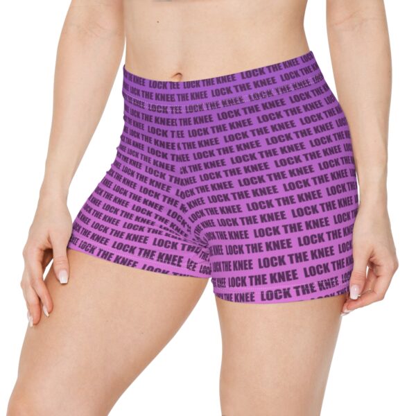 Lock The Knee Women's Shorts with Bikram Logo - Image 4