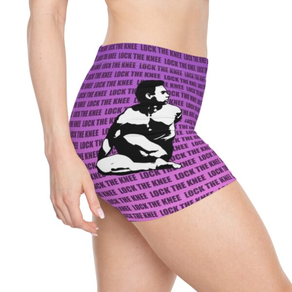 Lock The Knee Women's Shorts with Bikram Logo - Image 5