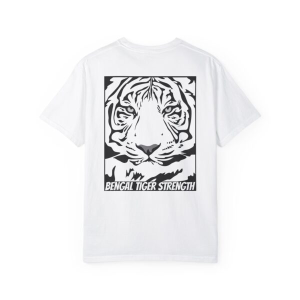 English Bulldog Determination + Bengal Tiger Strength | Unisex Garment-Dyed T-shirt - Image 2